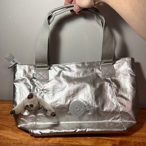 Kipling Metallic Silver Purse